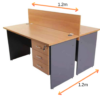 2-Way wooden  workstation