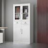 4-Door Metallic Cabinet With Drawers