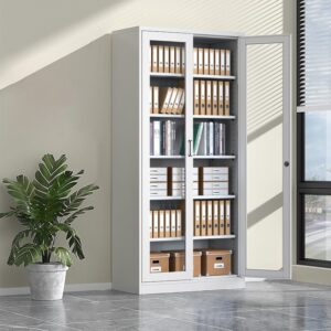 Full Glass Metallic Cabinet