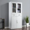 4-Door Metallic Cabinet With Drawers