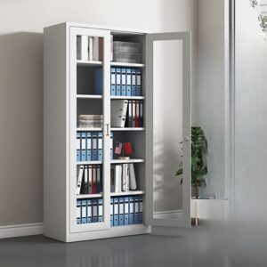 Full Glass Metallic Cabinet