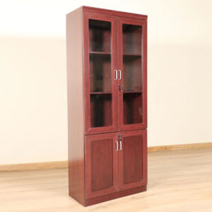 2-Door Executive Mahogany Bookshelf