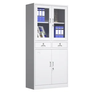 4-Door Metallic Cabinet With Drawers