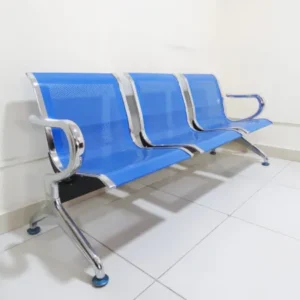 3-Link metallic office waiting bench