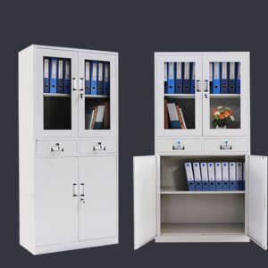 4-Door Metallic Cabinet With Drawers