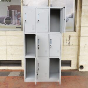 9-Door Metallic Cabinet