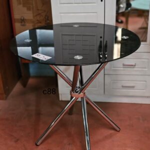 Glass Top Round Dining Table