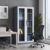 Full Glass Metallic Cabinet