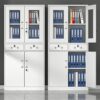 4-Door Cabinet with Drawers