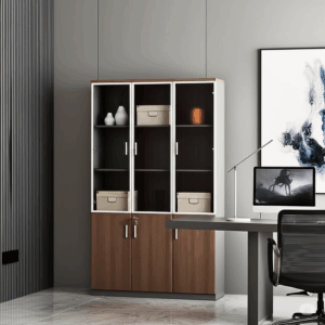 3-Door Executive Wooden Bookshelf